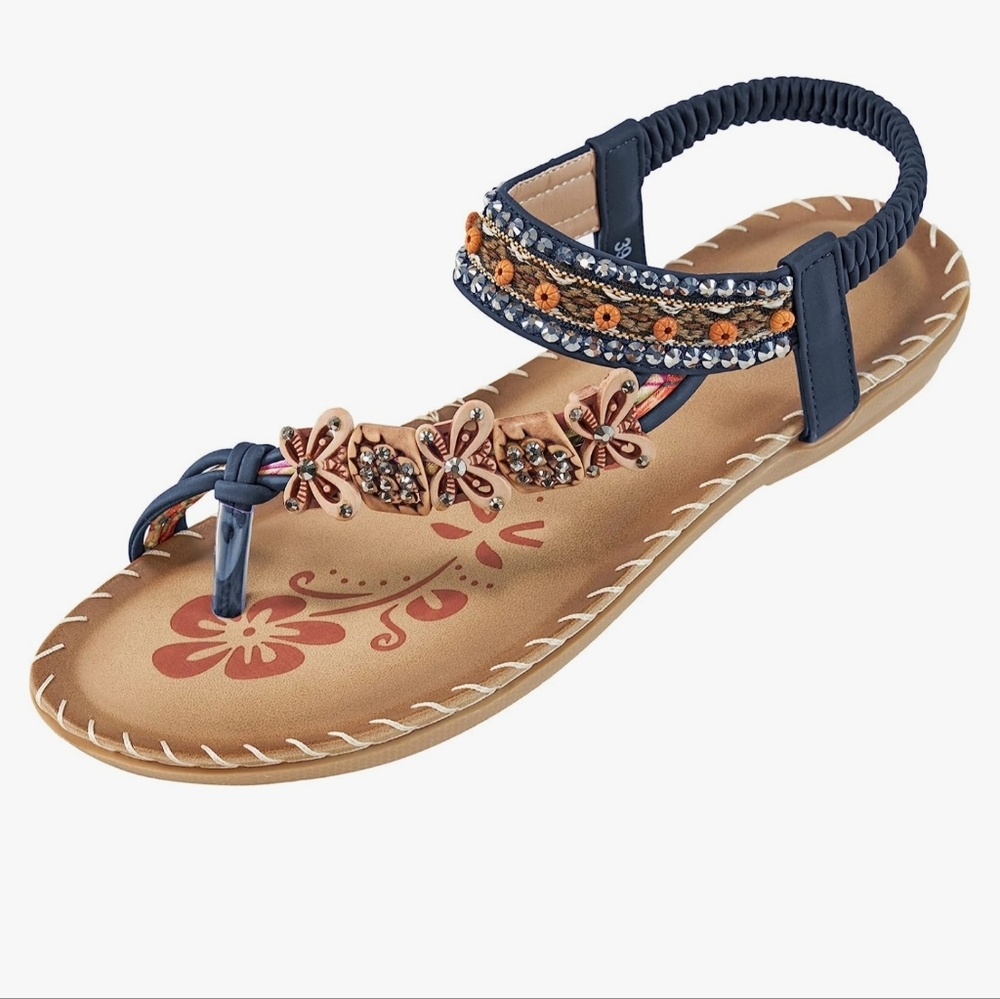 NWT Women's gladiator beaded sandals size 10.5